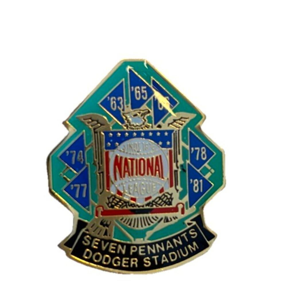 VTG 80s LOS ANGELES DODGERS MLB BASEBALL HAT PIN LAPEL Collectors 25 Anniversary